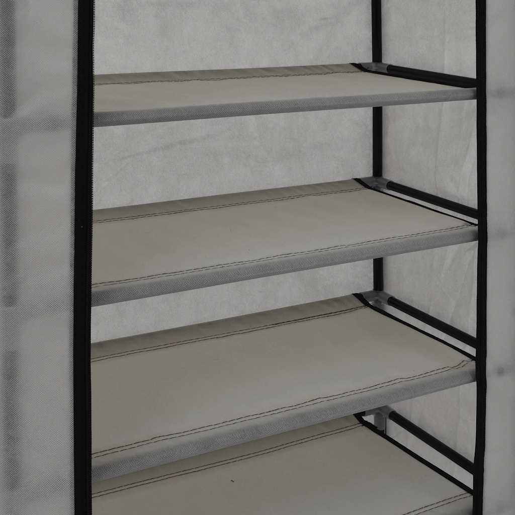 Schoenenkast met hoes 58x28x106 cm stof grijs is nu te koop bij PeponiXL, paradijselijk wonen!