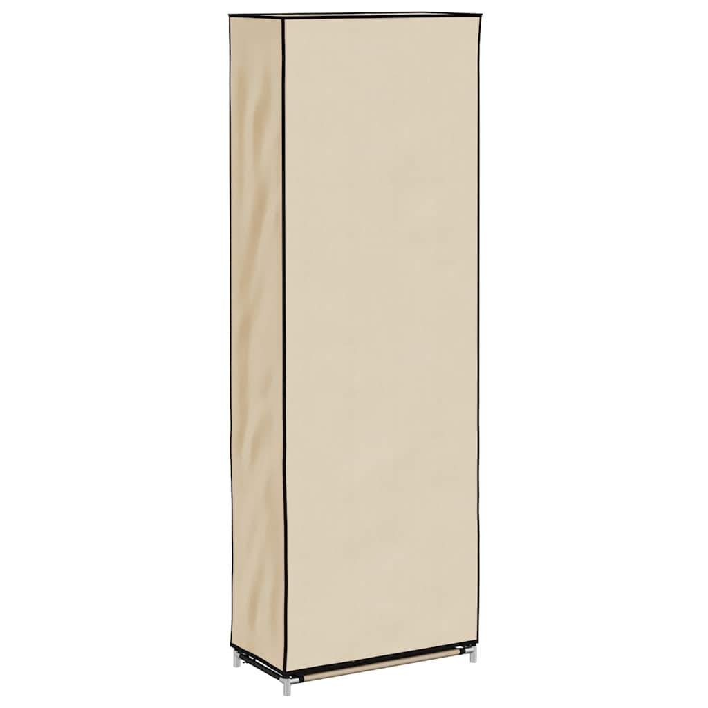 Schoenenkast met hoes 57x29x162 cm stof crème is nu te koop bij PeponiXL, paradijselijk wonen!