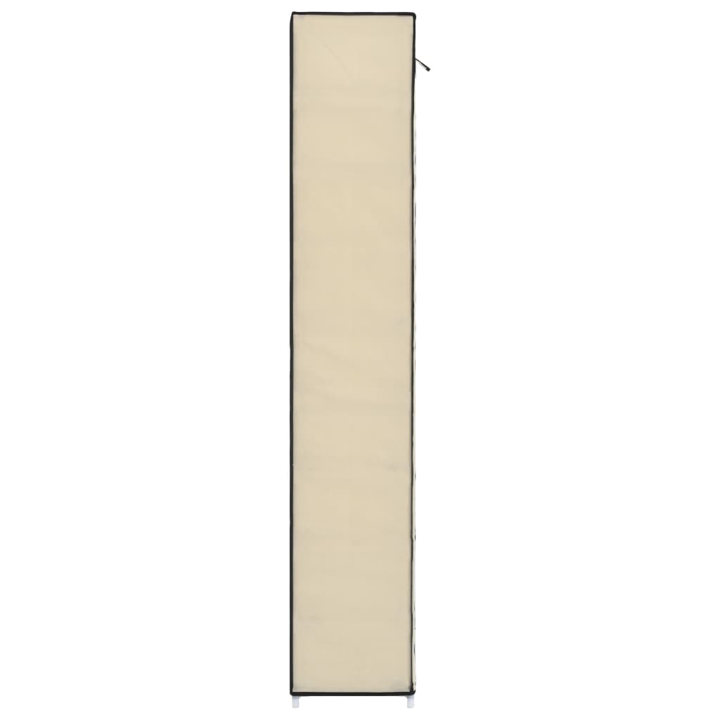 Schoenenkast met hoes 57x29x162 cm stof crème is nu te koop bij PeponiXL, paradijselijk wonen!