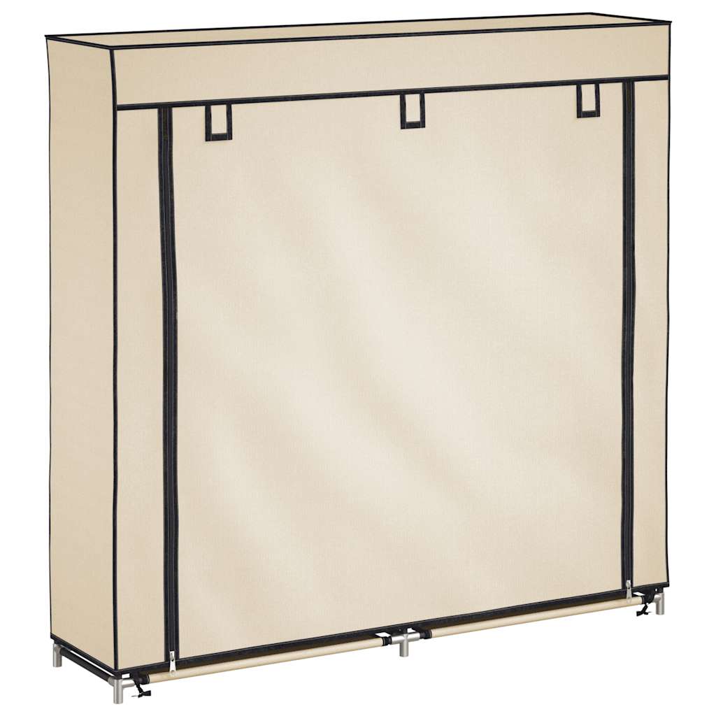 Schoenenkast met hoes 115x28x110 cm stof crème is nu te koop bij PeponiXL, paradijselijk wonen!