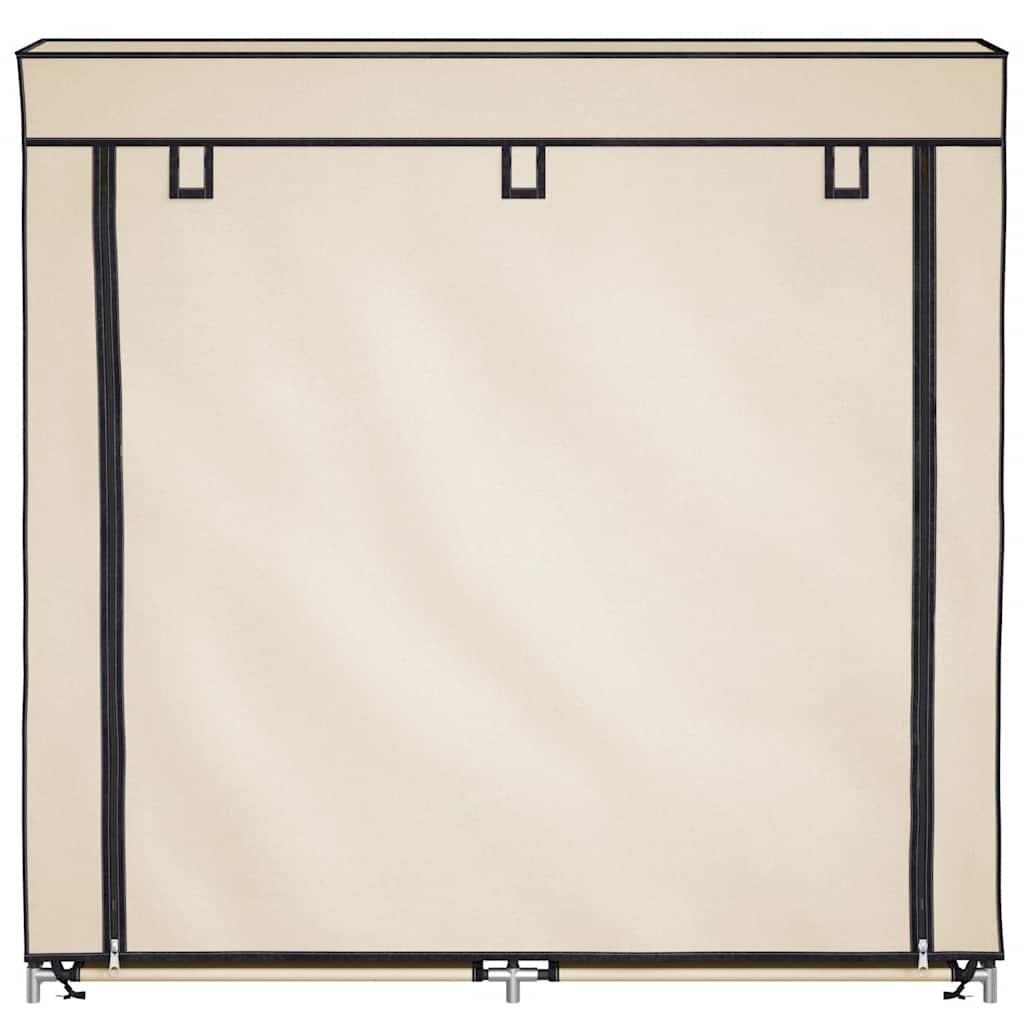 Schoenenkast met hoes 115x28x110 cm stof crème is nu te koop bij PeponiXL, paradijselijk wonen!