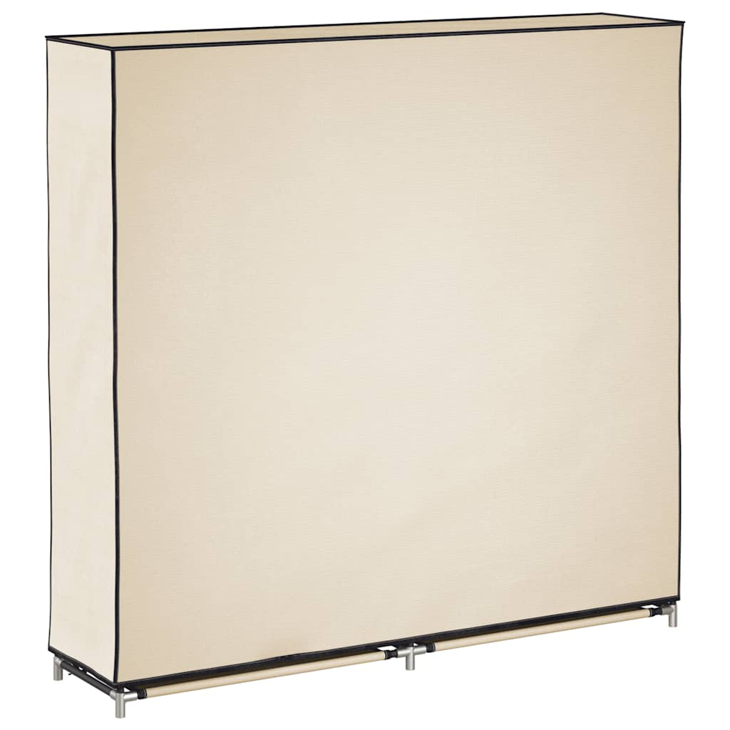 Schoenenkast met hoes 115x28x110 cm stof crème is nu te koop bij PeponiXL, paradijselijk wonen!