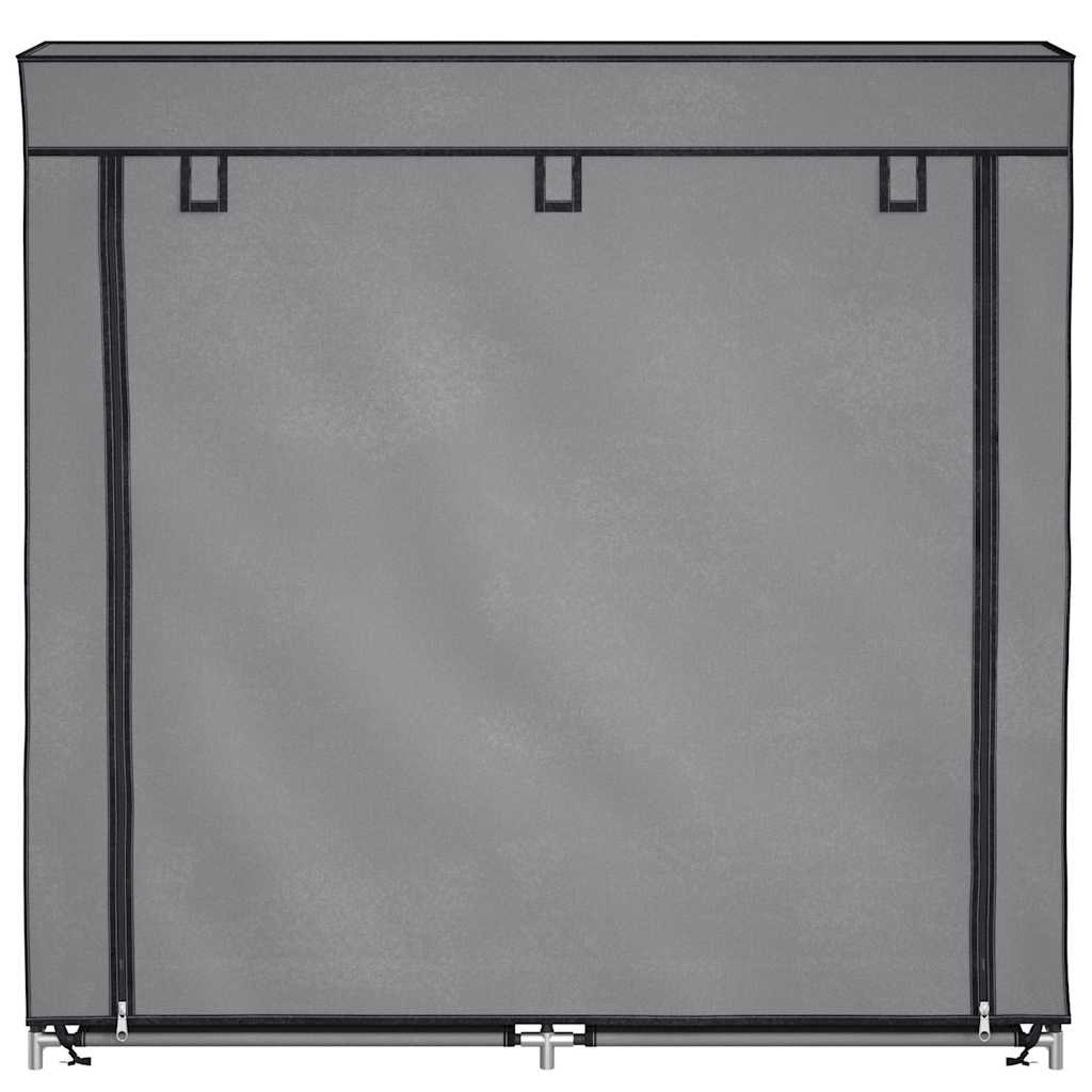 Schoenenkast met hoes 115x28x110 cm stof grijs is nu te koop bij PeponiXL, paradijselijk wonen!