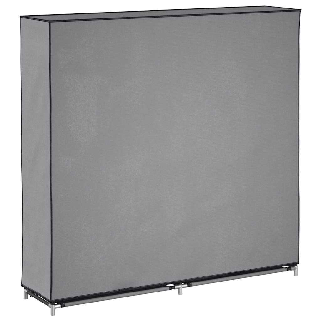 Schoenenkast met hoes 115x28x110 cm stof grijs is nu te koop bij PeponiXL, paradijselijk wonen!