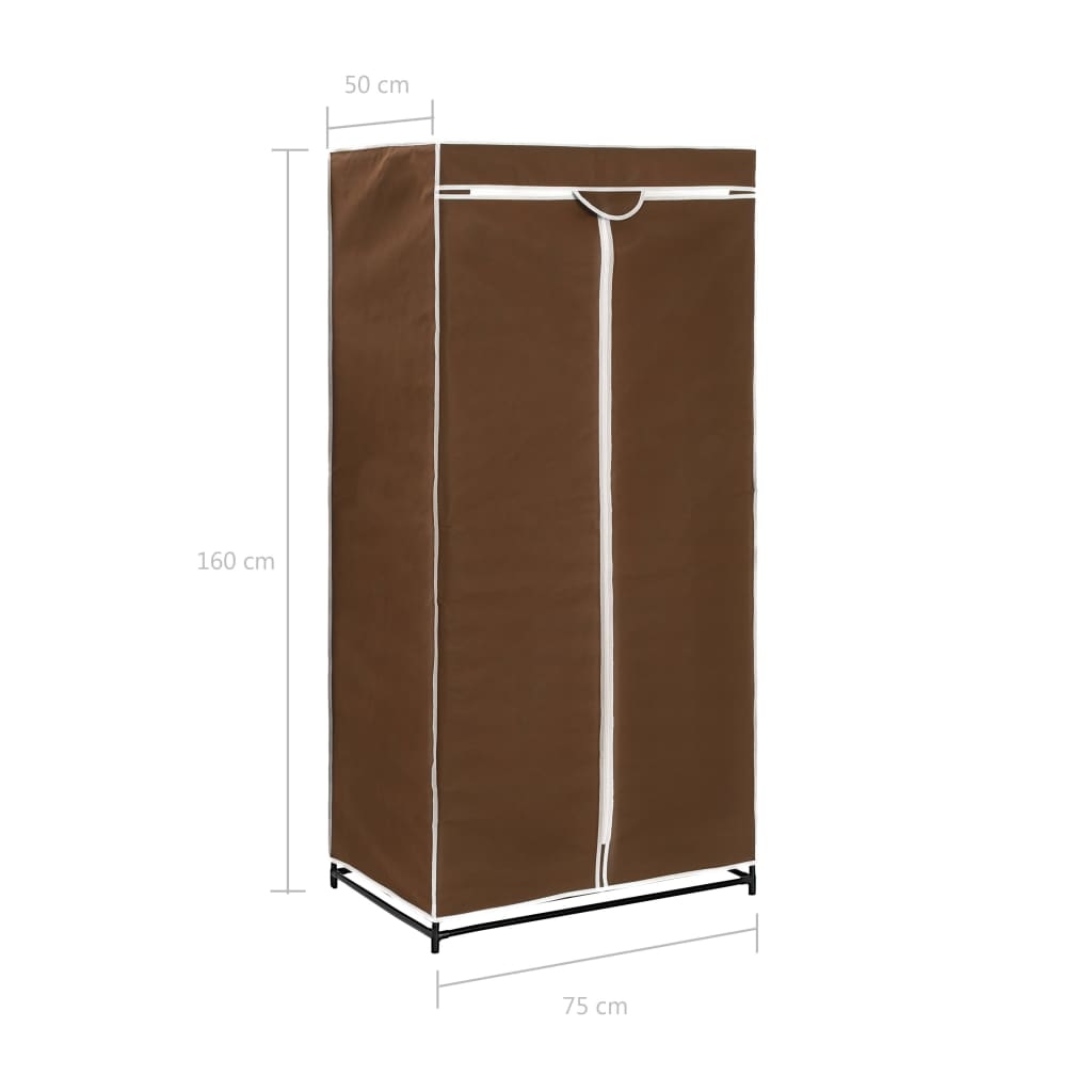 Kledingkasten 2 st 75x50x160 cm bruin is nu te koop bij PeponiXL, paradijselijk wonen!