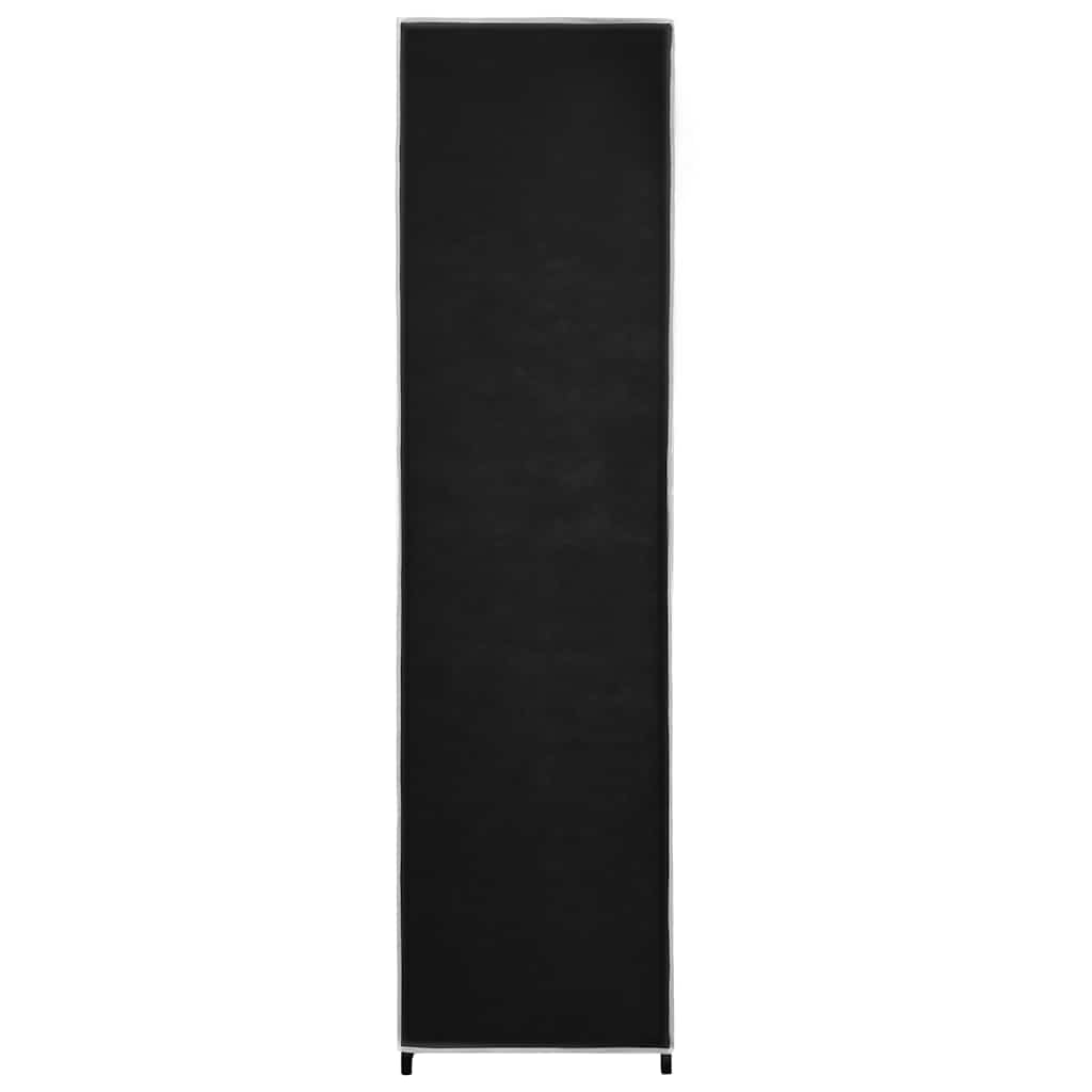 Kledingkast met 4 vakken 175x45x170 cm zwart is nu te koop bij PeponiXL, paradijselijk wonen!