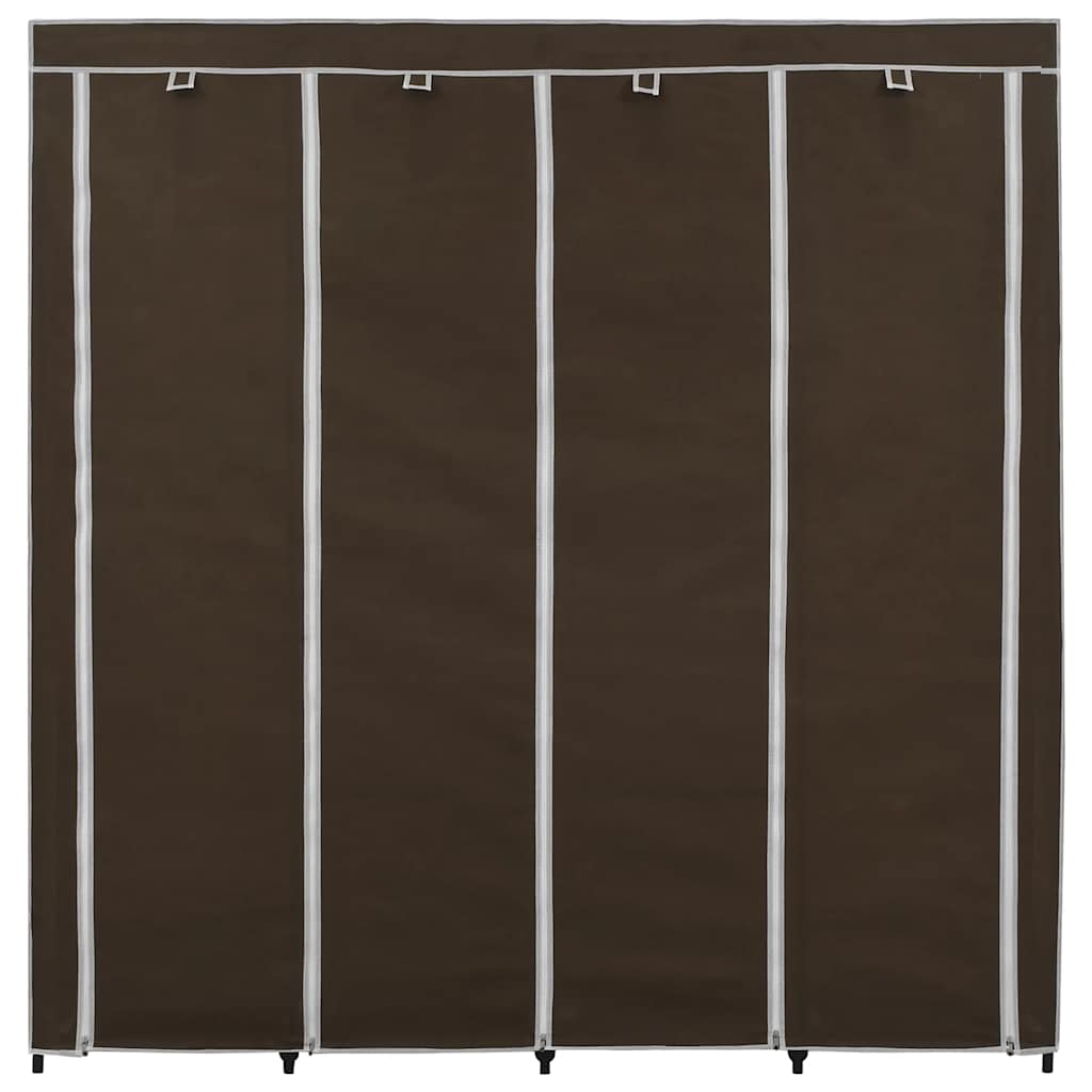 Kledingkast met 4 vakken 175x45x170 cm bruin is nu te koop bij PeponiXL, paradijselijk wonen!