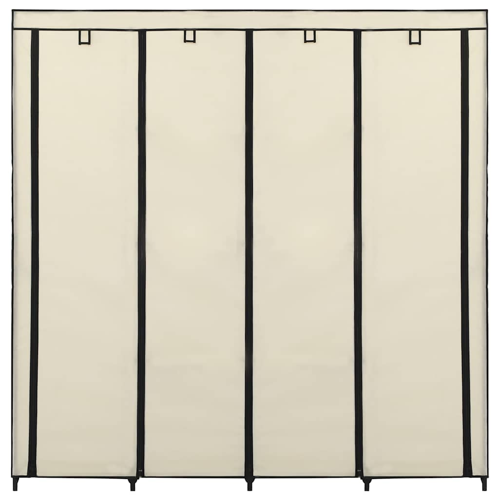 Kledingkast met 4 vakken 175x45x170 cm crème is nu te koop bij PeponiXL, paradijselijk wonen!