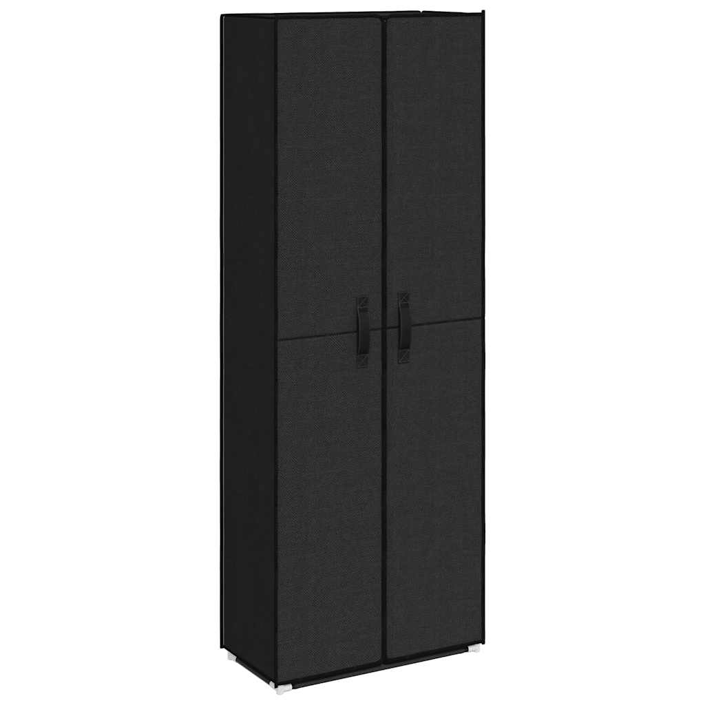 Schoenenkast 60x30x166 cm stof zwart