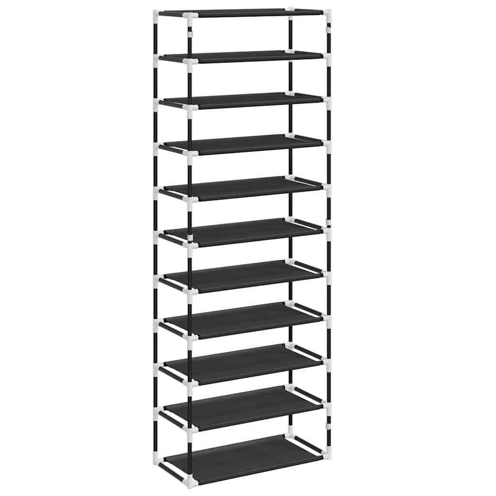 Schoenenkast 60x30x166 cm stof zwart