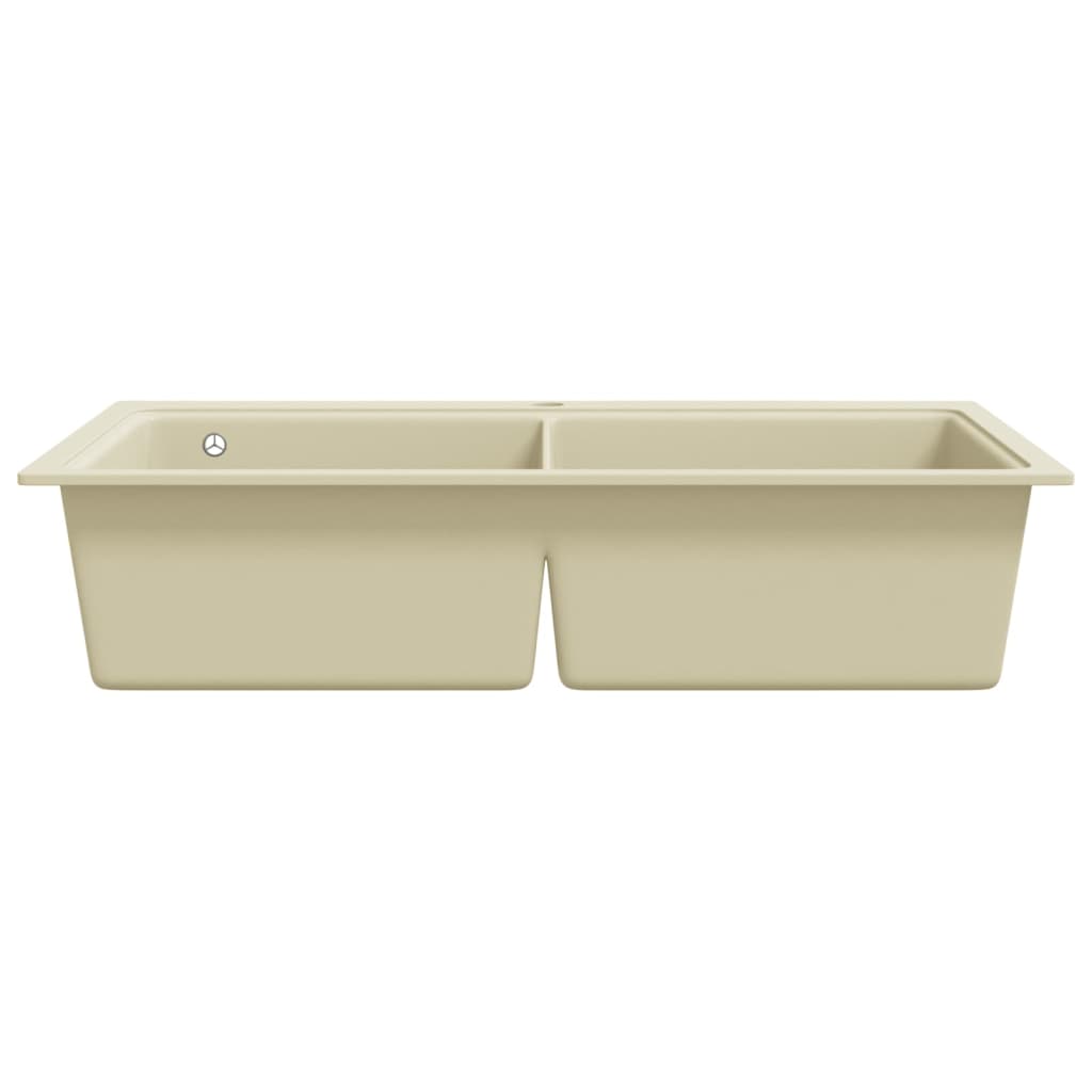 Gootsteen dubbele bakken graniet beige is nu te koop bij PeponiXL, paradijselijk wonen!