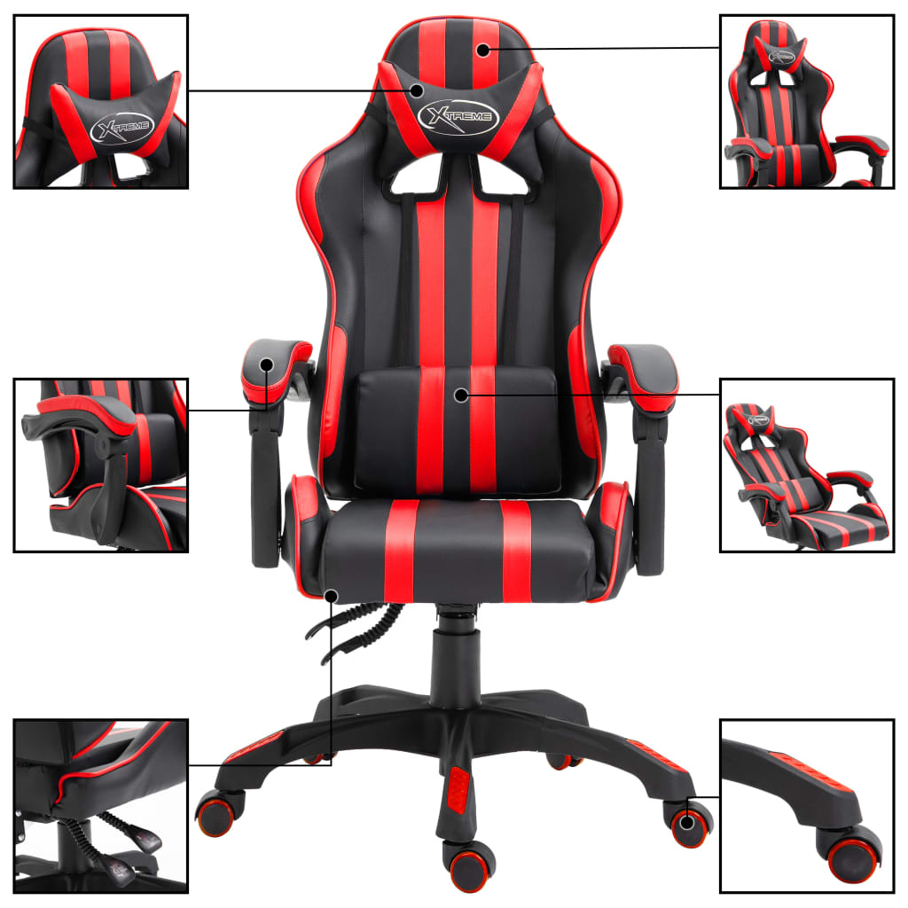 Gamestoel kunstleer rood is nu te koop bij PeponiXL, paradijselijk wonen!