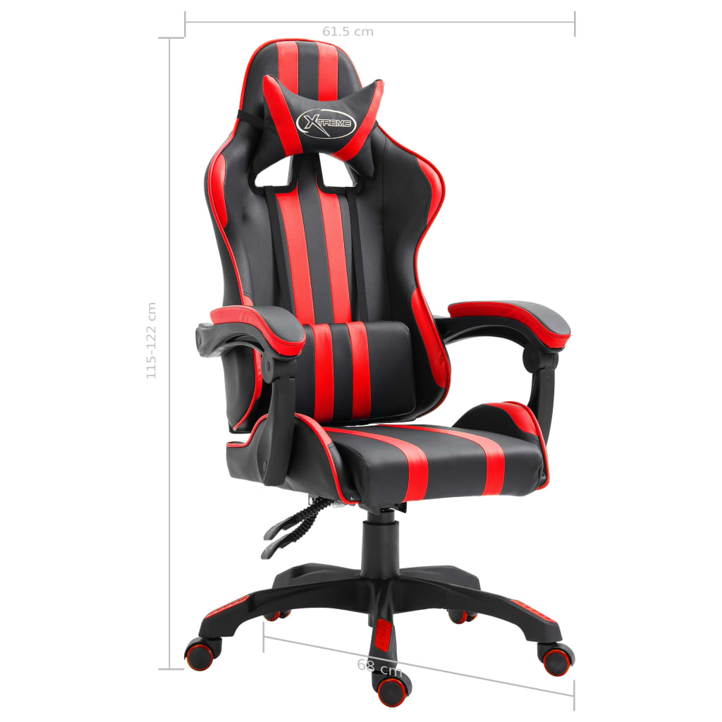 Gamestoel kunstleer rood is nu te koop bij PeponiXL, paradijselijk wonen!