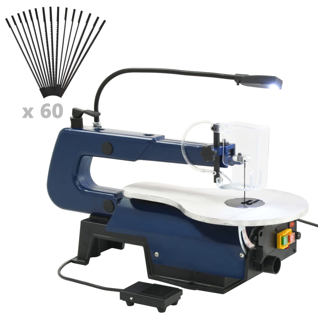 Figuurzaagmachine elektrisch met voetpedaal en LED-lampje 125 W is nu te koop bij PeponiXL, paradijselijk wonen!