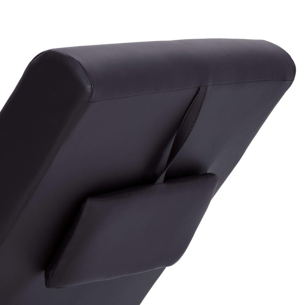 Massage chaise longue met kussen kunstleer bruin is nu te koop bij PeponiXL, paradijselijk wonen!