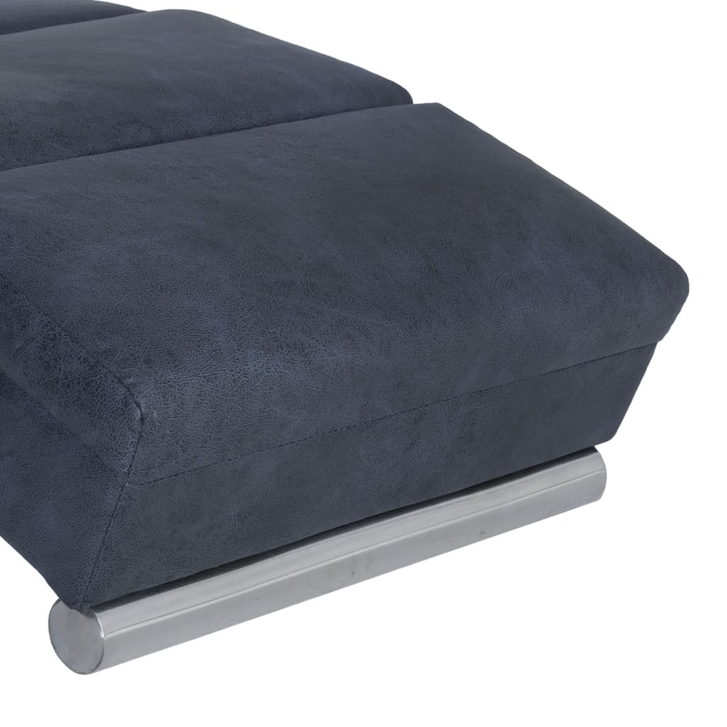 Massage chaise longue kunstsuède grijs is nu te koop bij PeponiXL, paradijselijk wonen!