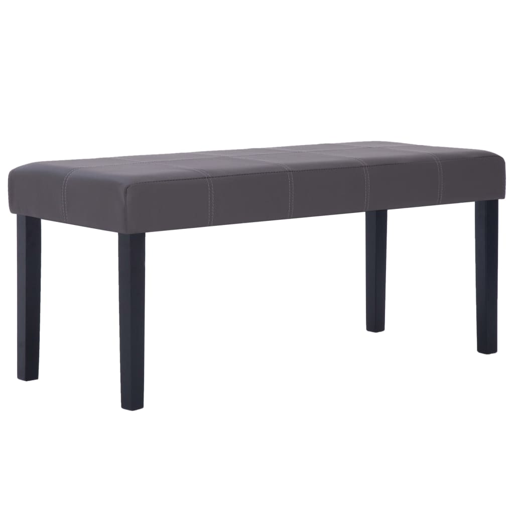 Bankje 106 cm kunstleer grijs is nu te koop bij PeponiXL, paradijselijk wonen!