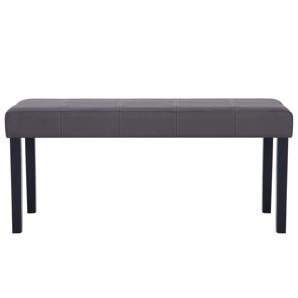 Bankje 106 cm kunstleer grijs is nu te koop bij PeponiXL, paradijselijk wonen!