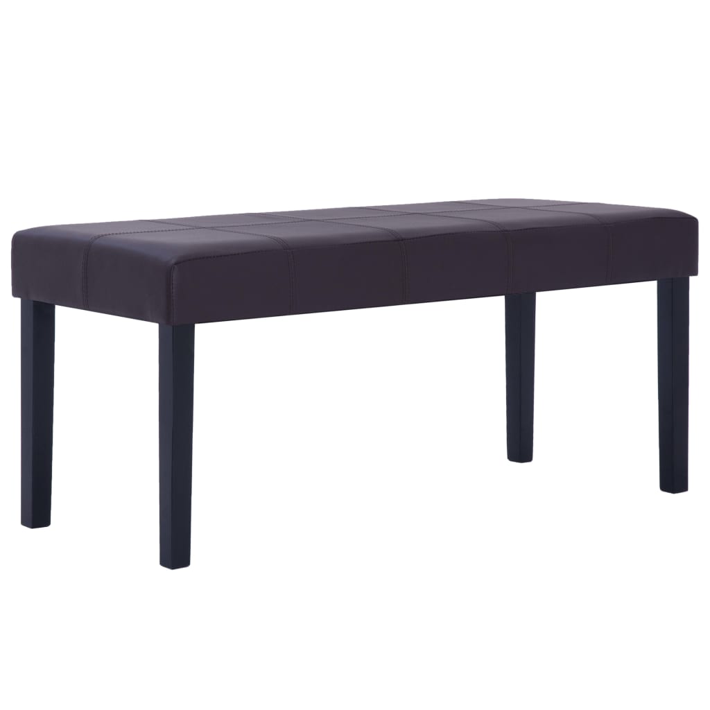 Bankje 106 cm kunstleer bruin is nu te koop bij PeponiXL, paradijselijk wonen!