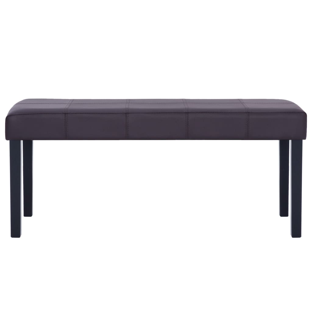 Bankje 106 cm kunstleer bruin is nu te koop bij PeponiXL, paradijselijk wonen!