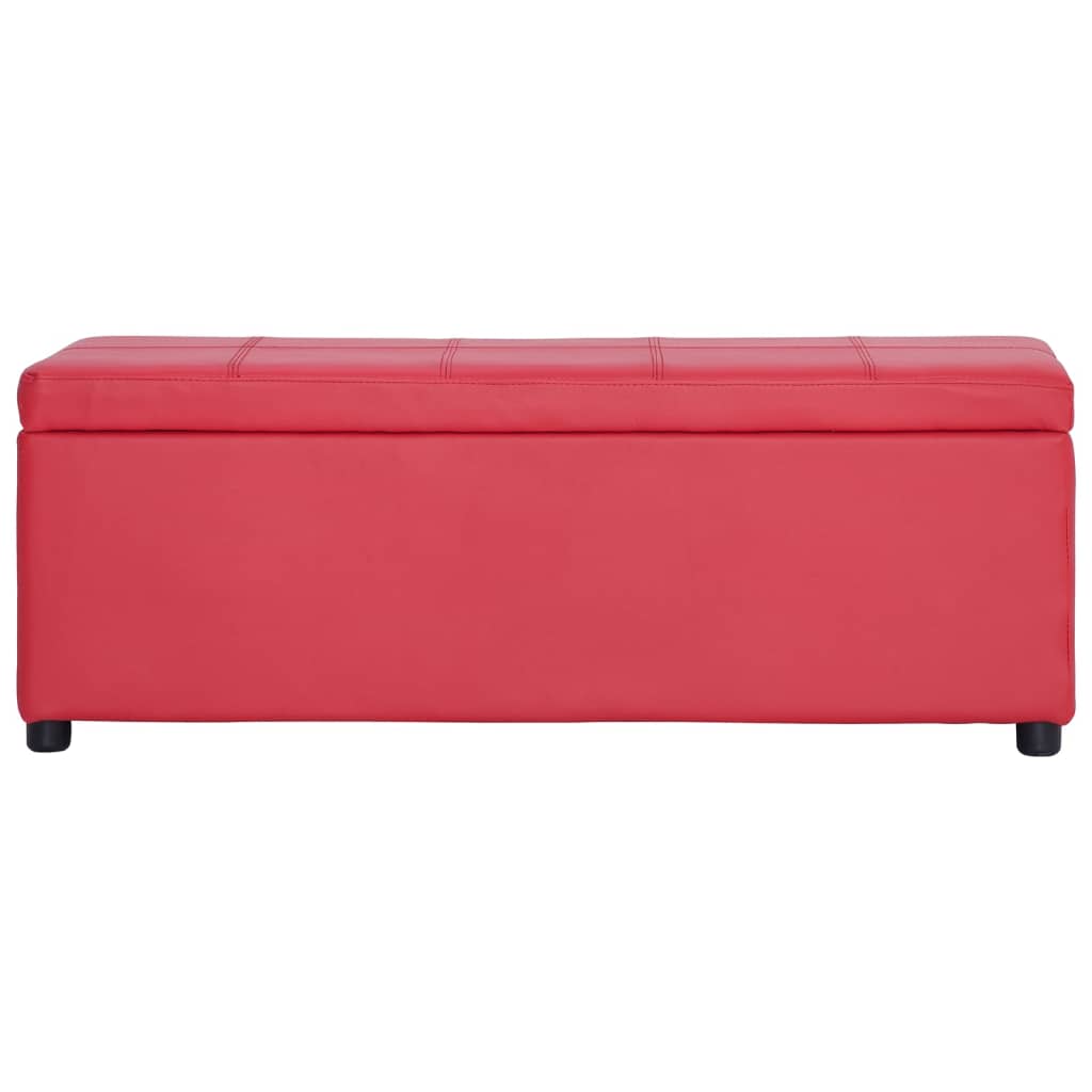 Bankje met opbergvak 116 cm kunstleer rood is nu te koop bij PeponiXL, paradijselijk wonen!