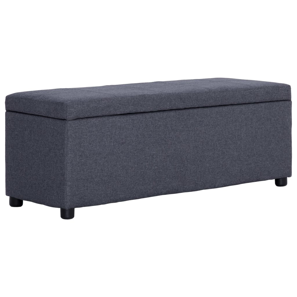 Bankje met opbergvak 116 cm polyester donkergrijs is nu te koop bij PeponiXL, paradijselijk wonen!