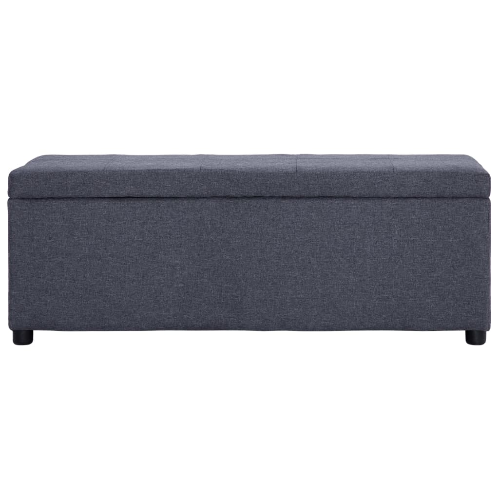 Bankje met opbergvak 116 cm polyester donkergrijs is nu te koop bij PeponiXL, paradijselijk wonen!