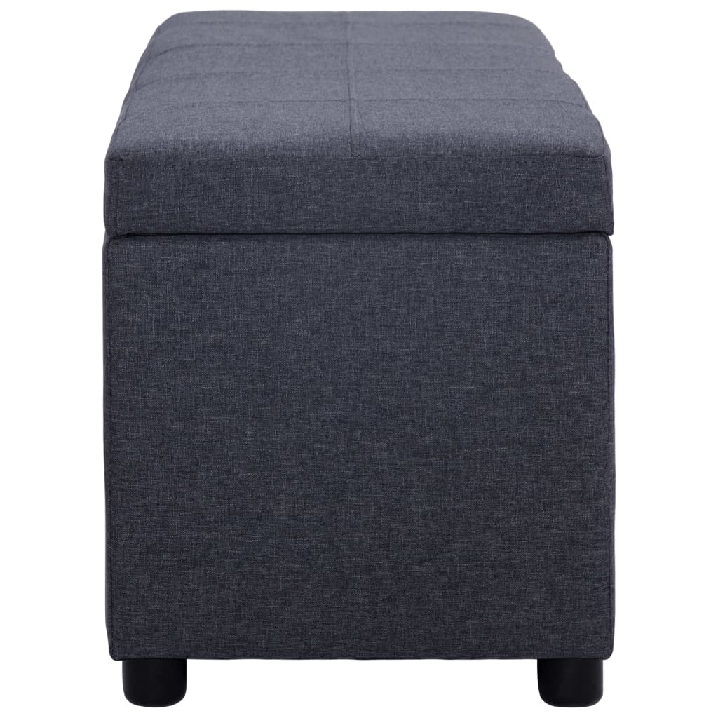 Bankje met opbergvak 116 cm polyester donkergrijs is nu te koop bij PeponiXL, paradijselijk wonen!