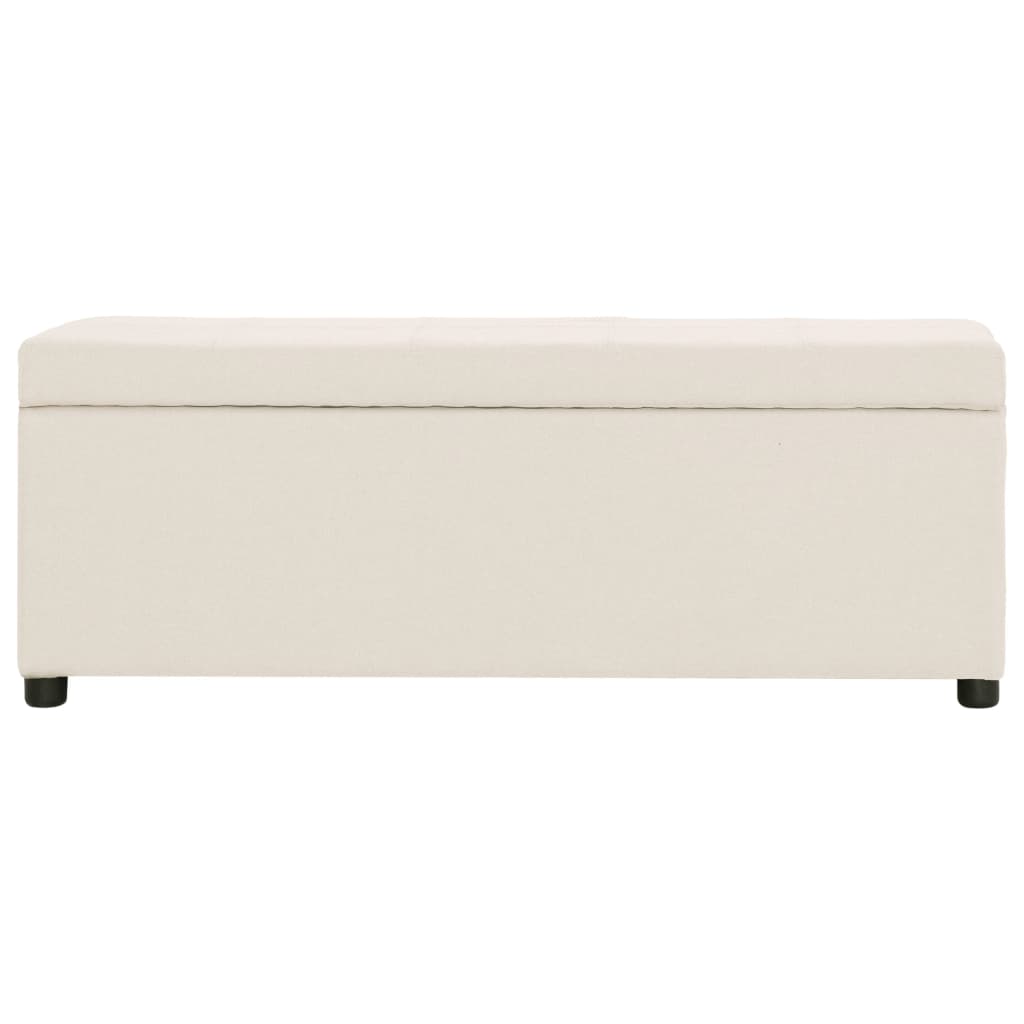 Bankje met opbergvak 116 cm polyester crème is nu te koop bij PeponiXL, paradijselijk wonen!
