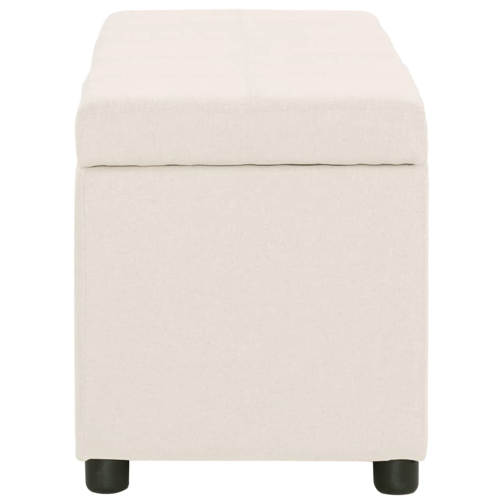 Bankje met opbergvak 116 cm polyester crème is nu te koop bij PeponiXL, paradijselijk wonen!