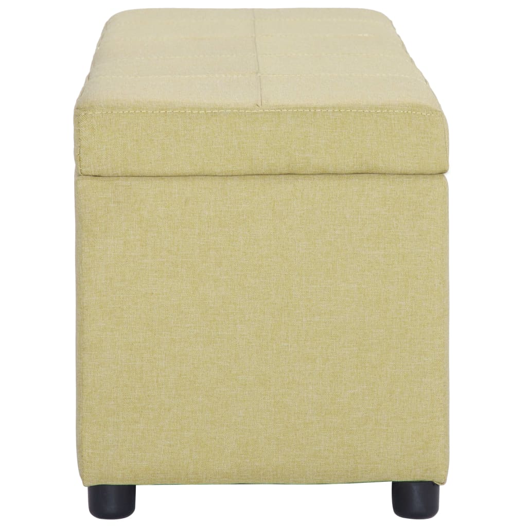 Bankje met opbergvak 116 cm polyester groen is nu te koop bij PeponiXL, paradijselijk wonen!