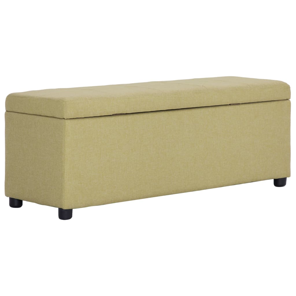 Bankje met opbergvak 116 cm polyester groen is nu te koop bij PeponiXL, paradijselijk wonen!