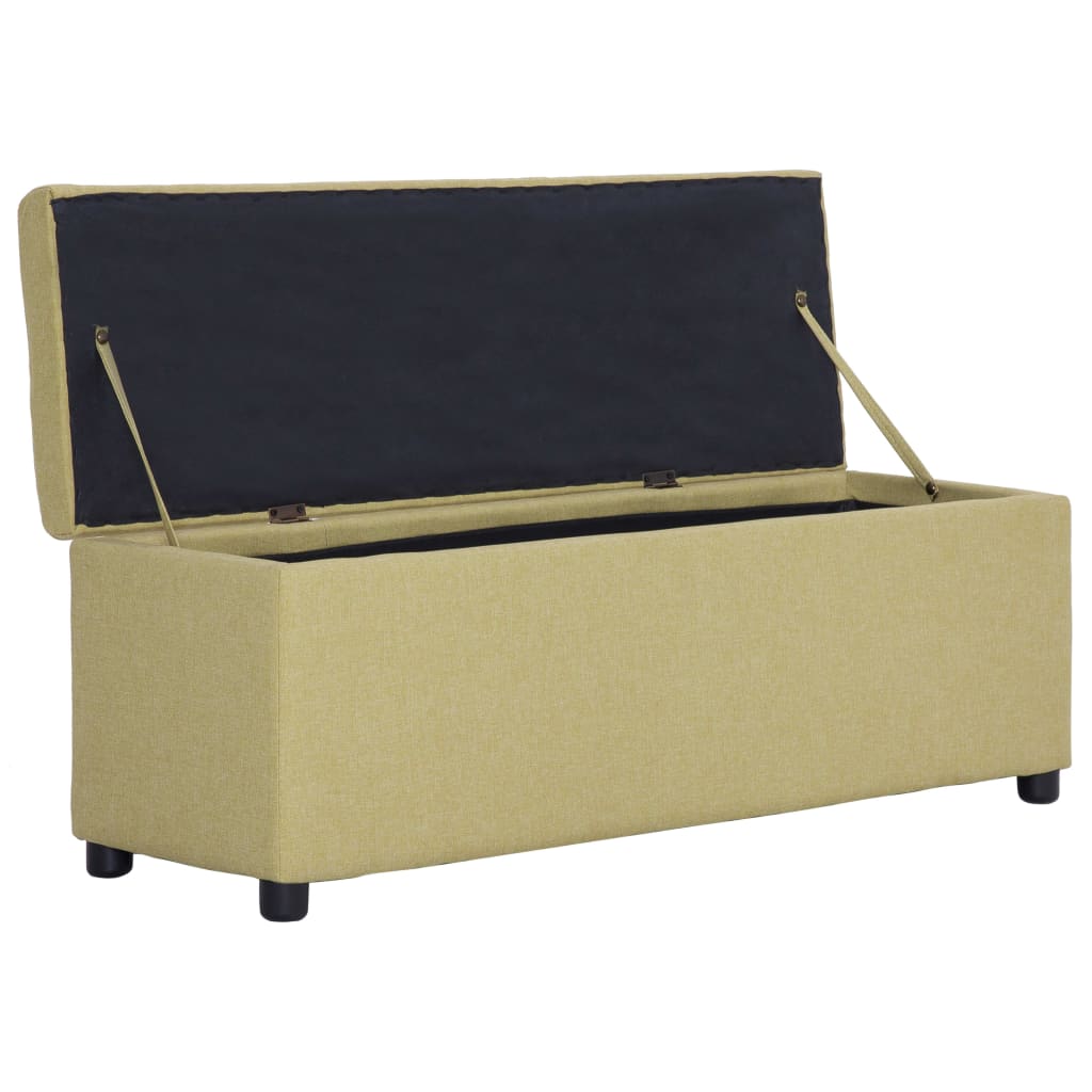 Bankje met opbergvak 116 cm polyester groen is nu te koop bij PeponiXL, paradijselijk wonen!