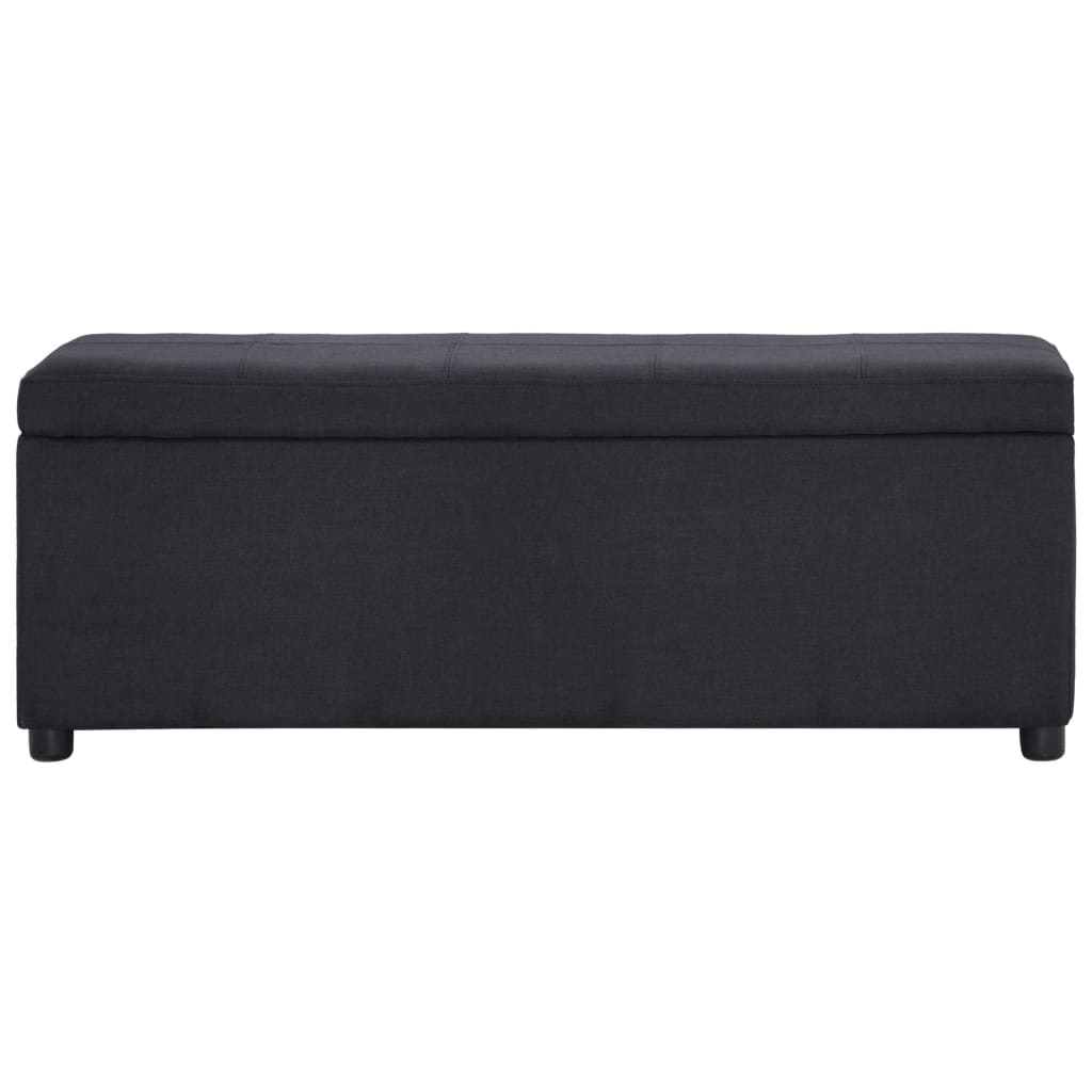 Bankje met opbergvak 116 cm polyester zwart is nu te koop bij PeponiXL, paradijselijk wonen!