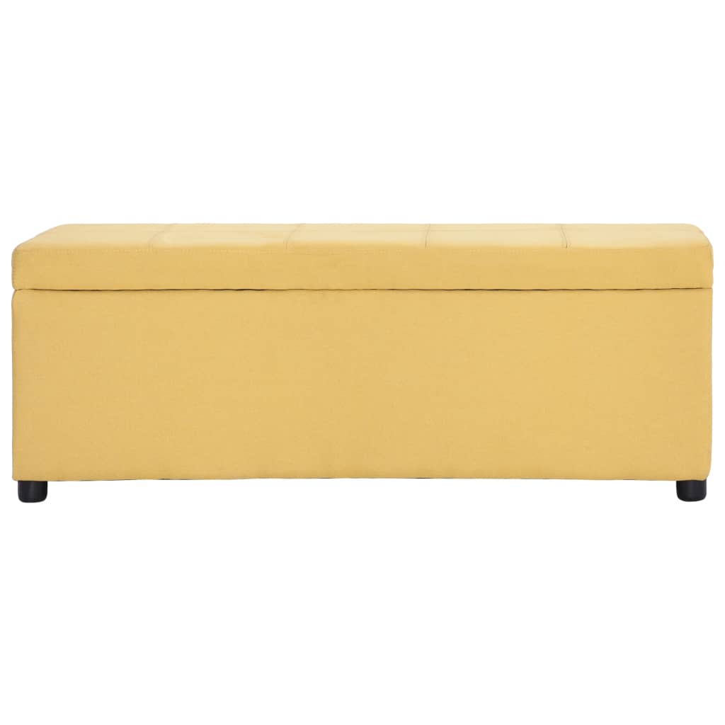 Bankje met opbergvak 116 cm polyester geel is nu te koop bij PeponiXL, paradijselijk wonen!