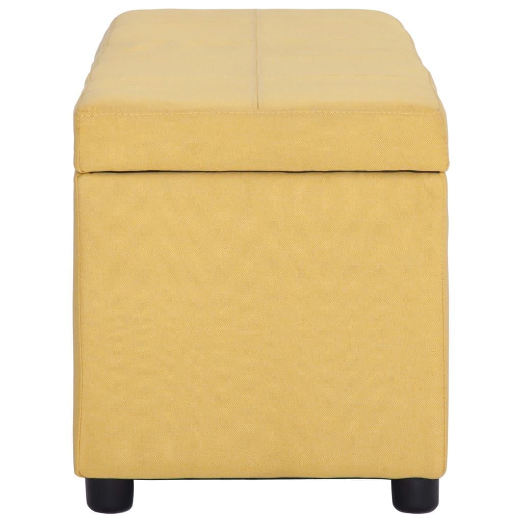 Bankje met opbergvak 116 cm polyester geel is nu te koop bij PeponiXL, paradijselijk wonen!