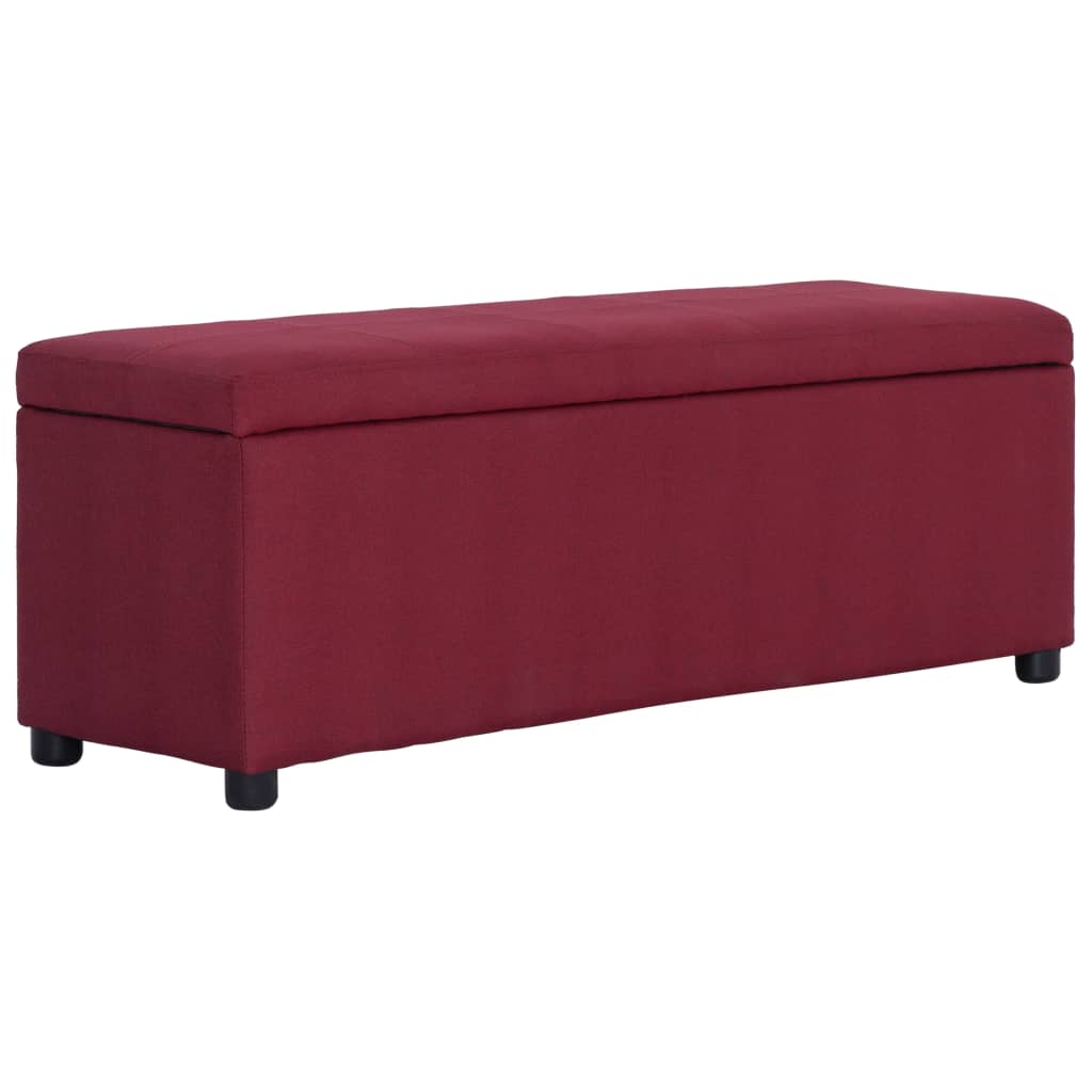 Bankje met opbergvak 116 cm polyester wijnrood is nu te koop bij PeponiXL, paradijselijk wonen!