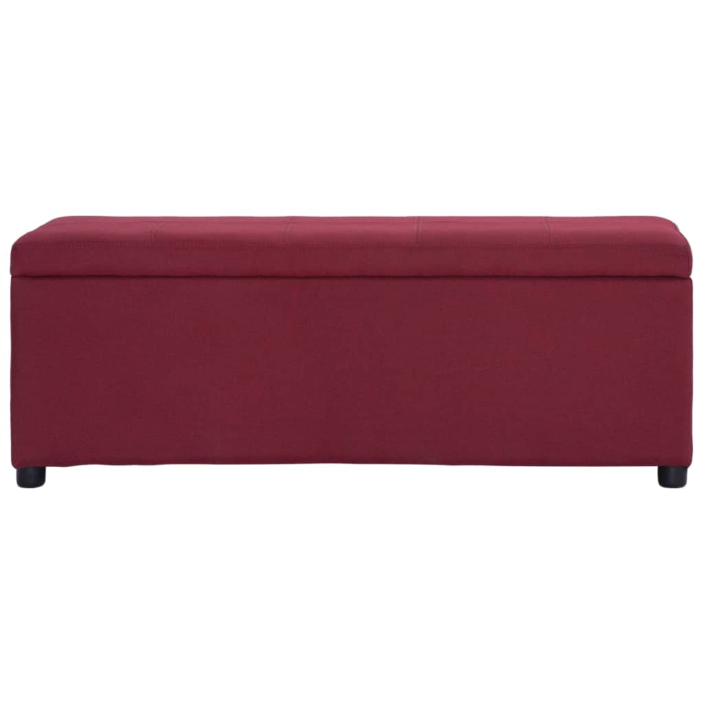 Bankje met opbergvak 116 cm polyester wijnrood is nu te koop bij PeponiXL, paradijselijk wonen!