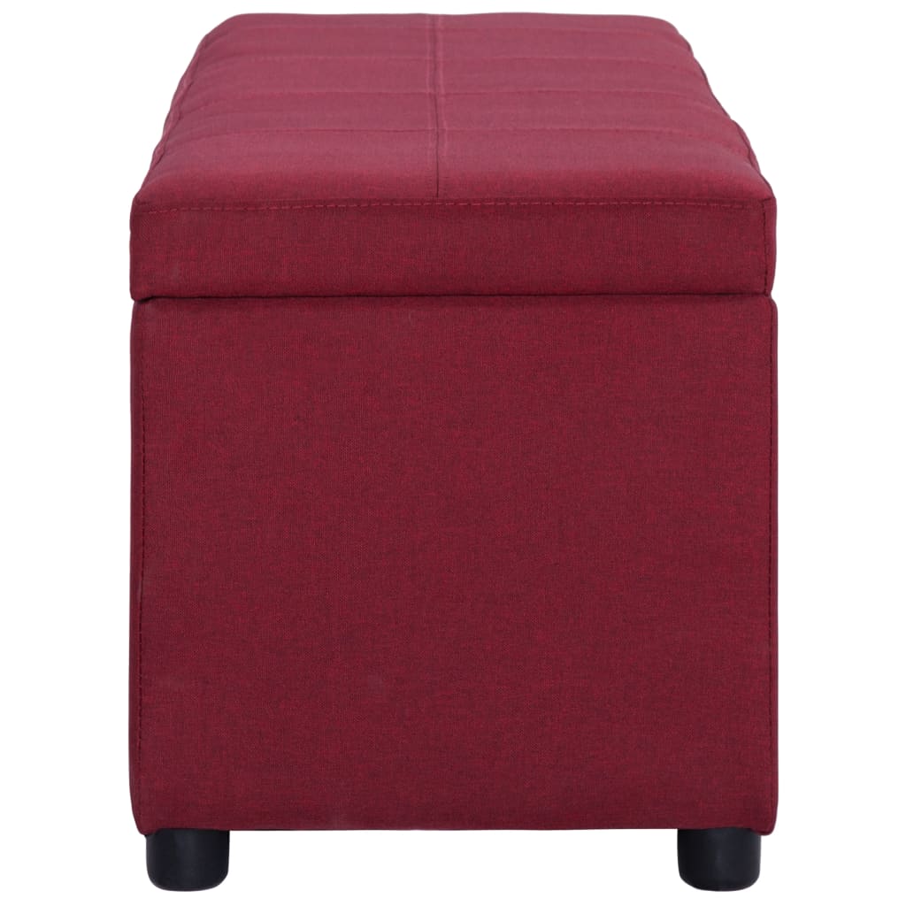 Bankje met opbergvak 116 cm polyester wijnrood is nu te koop bij PeponiXL, paradijselijk wonen!