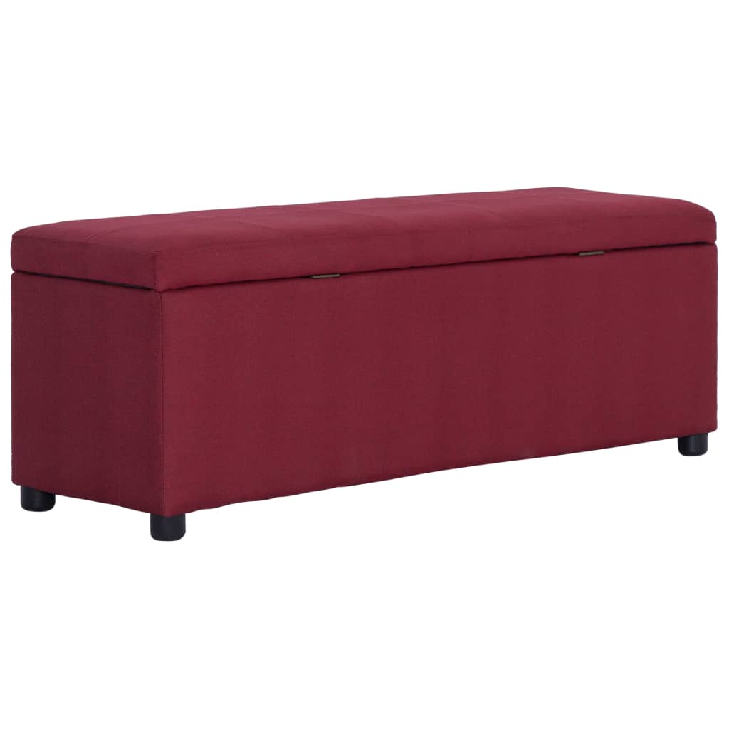 Bankje met opbergvak 116 cm polyester wijnrood is nu te koop bij PeponiXL, paradijselijk wonen!