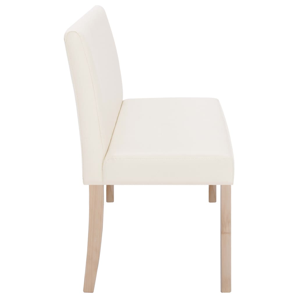 Bankje 139,5 cm kunstleer crème is nu te koop bij PeponiXL, paradijselijk wonen!