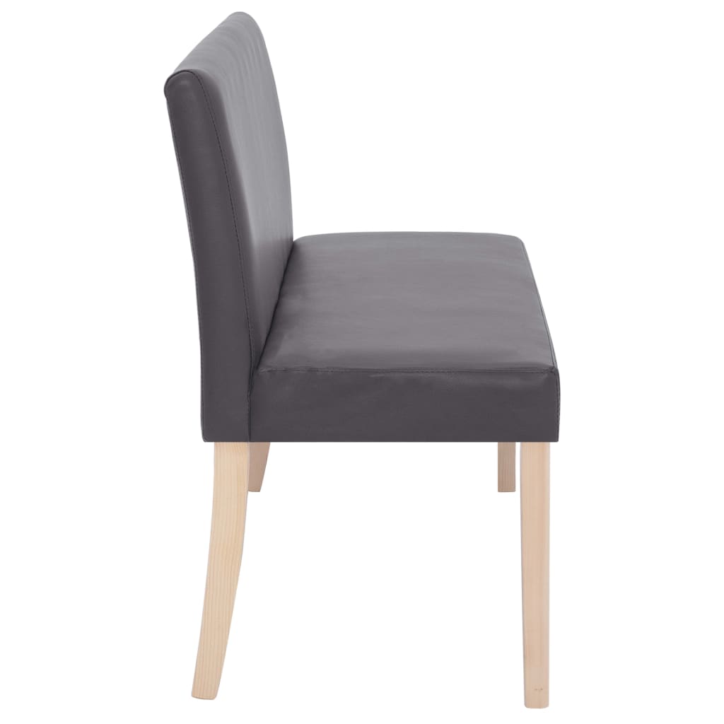Bankje 139,5 cm kunstleer grijs is nu te koop bij PeponiXL, paradijselijk wonen!