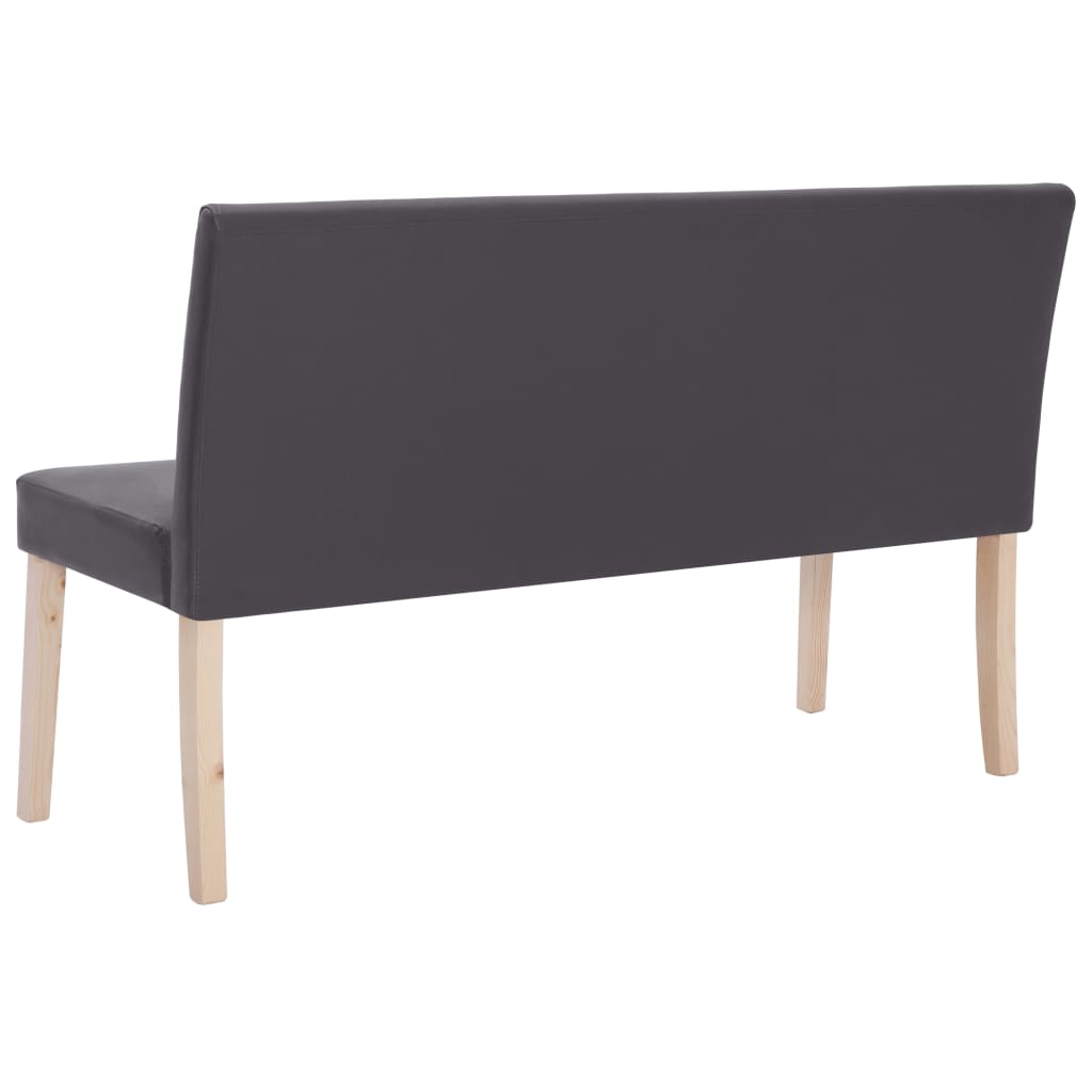 Bankje 139,5 cm kunstleer grijs is nu te koop bij PeponiXL, paradijselijk wonen!