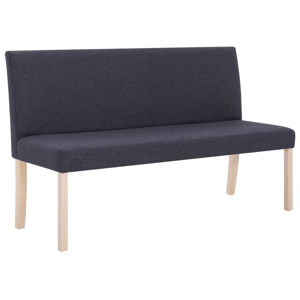 Bankje 139,5 cm polyester donkergrijs is nu te koop bij PeponiXL, paradijselijk wonen!