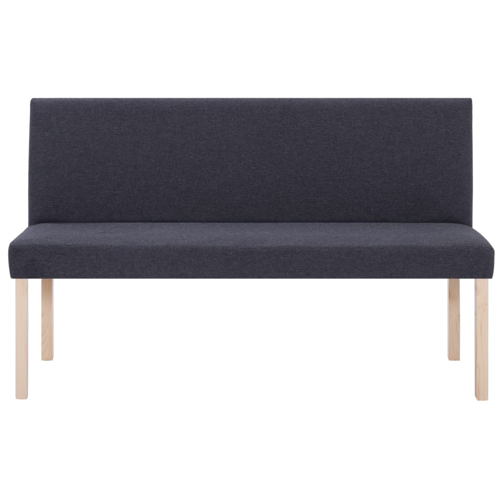Bankje 139,5 cm polyester donkergrijs is nu te koop bij PeponiXL, paradijselijk wonen!