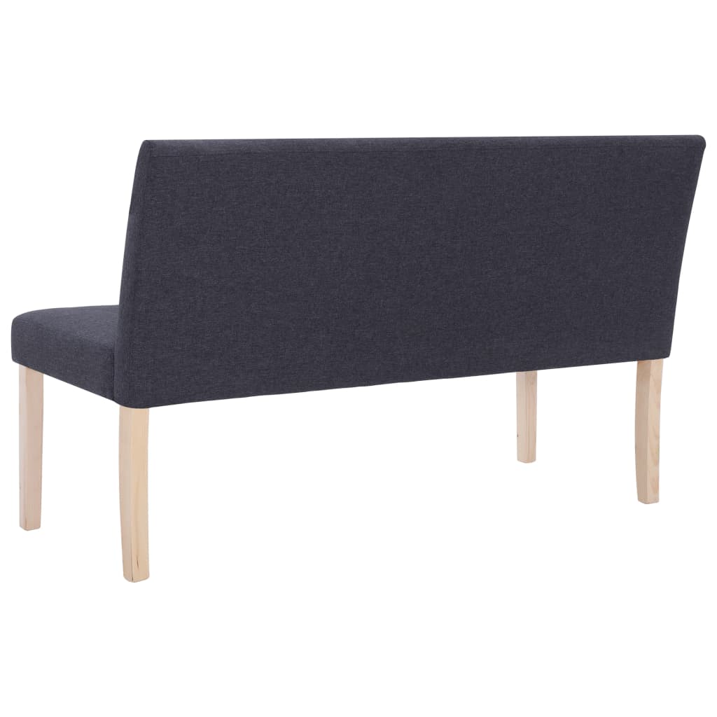 Bankje 139,5 cm polyester donkergrijs is nu te koop bij PeponiXL, paradijselijk wonen!