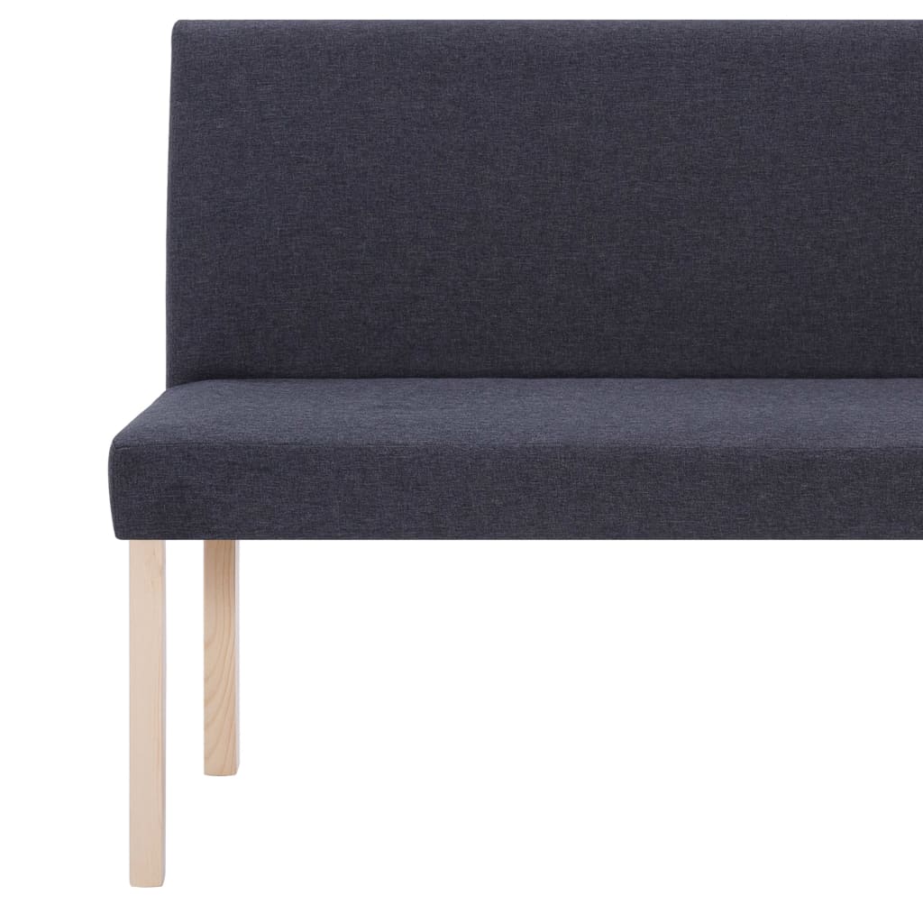 Bankje 139,5 cm polyester donkergrijs is nu te koop bij PeponiXL, paradijselijk wonen!
