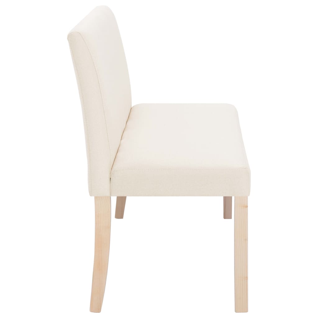 Bankje 139,5 cm polyester crème is nu te koop bij PeponiXL, paradijselijk wonen!