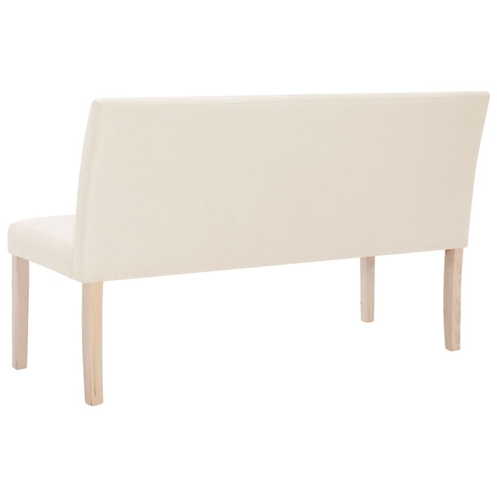 Bankje 139,5 cm polyester crème is nu te koop bij PeponiXL, paradijselijk wonen!