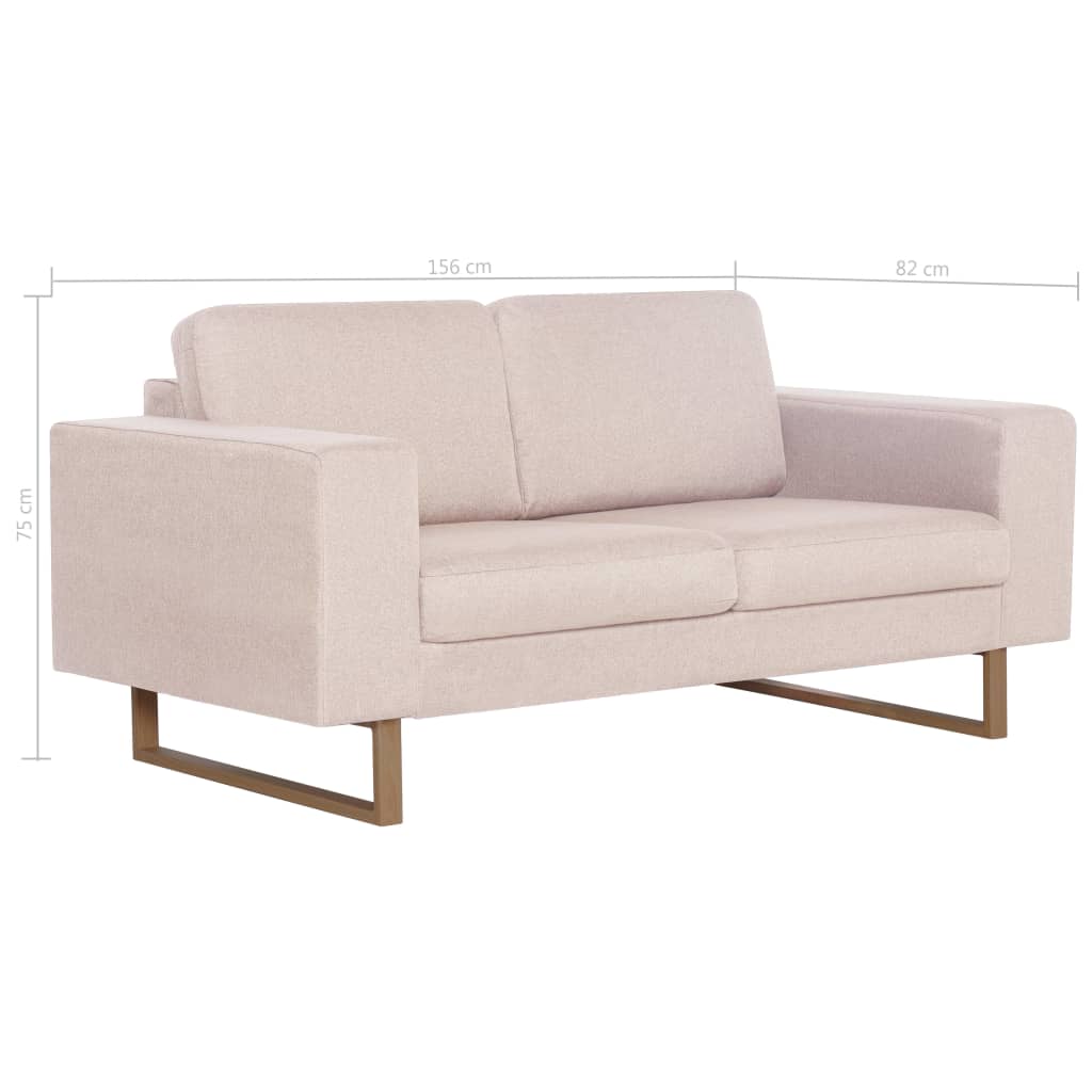 Tweezitsbank stof crème is nu te koop bij PeponiXL, paradijselijk wonen!